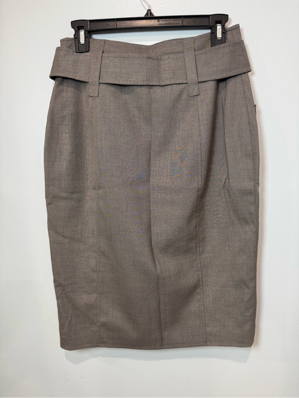 Worthington Petite Size 8 Taupe Double Breasted Belted Pencil Skirt - Picture 2 of 14